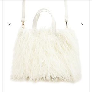 Burning Man Fluffy  faux fur tote shoulder strap